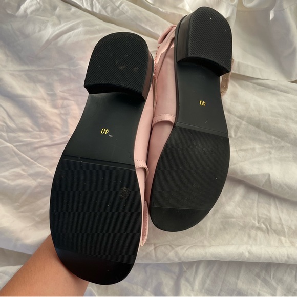 Pink Strappy Ballet Flats with Bows - Picture 6 of 8